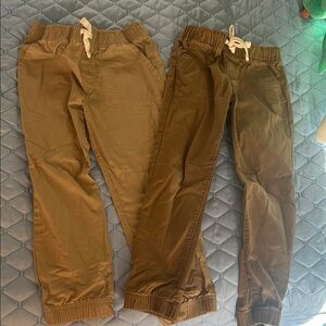 Kids' Joggers with Elastic Waist - Tan